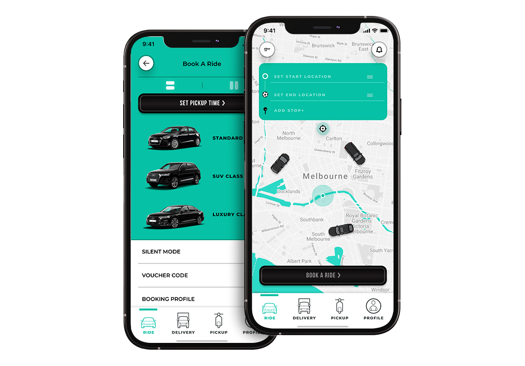 Mockup timedriver app developing design and function by Upscalix